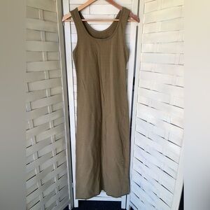 Sleeveless Tan Maxi Dress